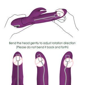 Y. 사랑 강력한 g-spot 토끼 딜도 진동기 USB 충전식 방수 질 마사지 여성용 - Product Image 5