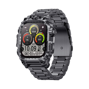 Nouvelle <span class=keywords><strong>montre</strong></span> intelligente en métal I121 pour hommes, écran <span class=keywords><strong>de</strong></span> 2,01 pouces, batterie <span class=keywords><strong>de</strong></span> 650 mAh, lampe <span class=keywords><strong>de</strong></span> poche, appel BT, fréquence cardiaque, assistant vocal, <span class=keywords><strong>montre</strong></span> <span class=keywords><strong>de</strong></span> fitness - Product Image 1