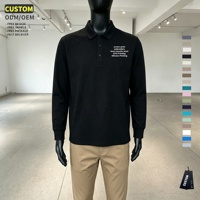 Polo en coton brodé sur mesure à manches longues pour hommes, idéal pour les uniformes d'entreprise et les vêtements professionnels – Prix de gros avantageux