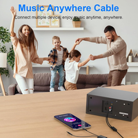 3-en-1 Gold PVC Polybag Stock RCA Cable USB C 3,5mm Audio 2RCA Adaptador para computadora Reproductor de DVD Micrófono Monitor Altavoz