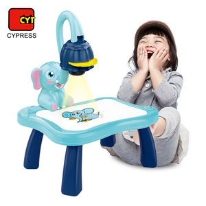 新しい高品質の子供向け音楽教育学習用ゾウ型プロジェクター付きお絵かきテーブルおもちゃ - Product Image 3