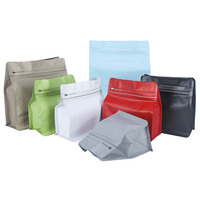 Sacs à café prêts à être expédiés en stock – Dernière collection en gros 125g 250g 500g – Emballage de grains de café à fond plat court avec valve