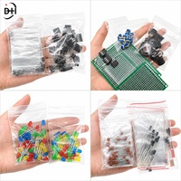 Kit de composants électroniques pour le bricolage Assortiment de résistances Condensateurs triodes LED Potentiomètre PCB Résistance variable
