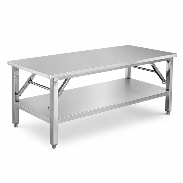 Heavy Duty 304 201 Commercial Workbench Industrial Folding Stable Frame Stainless Steel Work Table