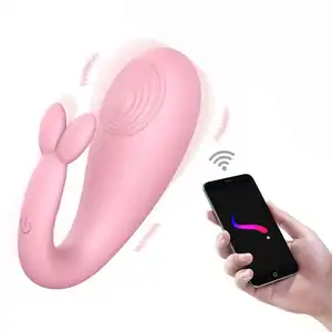 Smart App Drahtlose Bluetooth-Fernbedienung G-Punkt Sexspielzeug für Frauen Vibrierender Dildo Flamingo Klitoris Vagina Vibrator einsetzen
