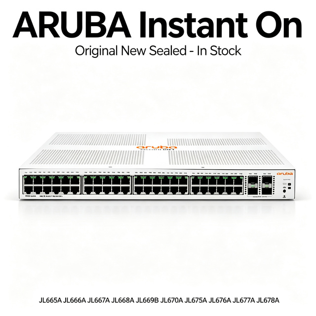 New Original Hanwey 48 Port JL675A Aruba Networking 6000 Series 48x10/100/1000BASE-T 4x1G SFP 370W POE Switch 1 Year Warranty