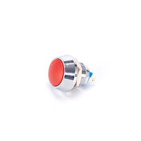 Interrupteur à bouton-poussoir rond miniature en acier inoxydable de 12 mm IP54 220V