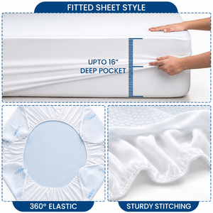 Protège-matelas imperméable en nylon soyeux respirant et hypoallergénique - Product Image 3