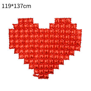 Globo grande en forma de corazón de amor, globo cuadrado de papel de aluminio para decoración de <span class=keywords><strong>fondo</strong></span> - Product Image 4
