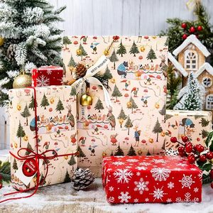 Christmas <b>Wrapping</b> <b>Paper</b> Cute cartoon <b>animal</b> <b>wrapping</b> <b>paper</b> for kid Double-sided polka dot <b>wrapping</b> <b>paper</b> - Product Image 2