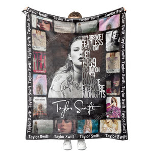 <span class=keywords><strong>Manta</strong></span> de Franela Personalizada con Estampado de Mariposas Moradas, Diseño de Álbum Musical, para Cama o Sofá - Product Image 2