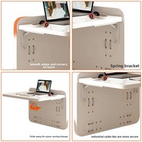 Bureau d'ordinateur pliable et réglable à fixer au lit, table d'étude pour dortoirs universitaires et lits superposés - Indispensable pour la rentrée scolaire