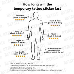 Hermosos tatuajes temporales de flores impermeables grandes para mujeres Transferencia de agua no tóxica Arte corporal Decoraciones festivas para fiestas - Product Image 4