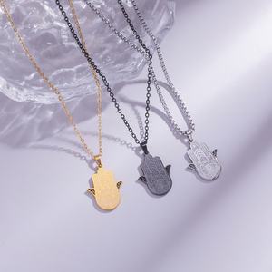 Collier Pendentif Personnalisé <span class=keywords><strong>en</strong></span> Acier Inoxydable avec Calligraphie Arabe Islamique, Bijou de Mode <span class=keywords><strong>en</strong></span> Gros pour l'Aïd, pour Femmes et Hommes - Product Image 1