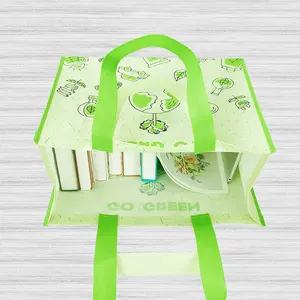 OEM/ODM eco friendly grocery tote shopping bag RPET nonwoven bag with custom logo