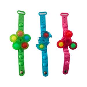 Bracelet lumineux LED à succès <span class=keywords><strong>pour</strong></span> enfants, bracelet lumineux en plastique Pop It, fidget spinner, cadeaux de fête d'anniversaire - Product Image 6