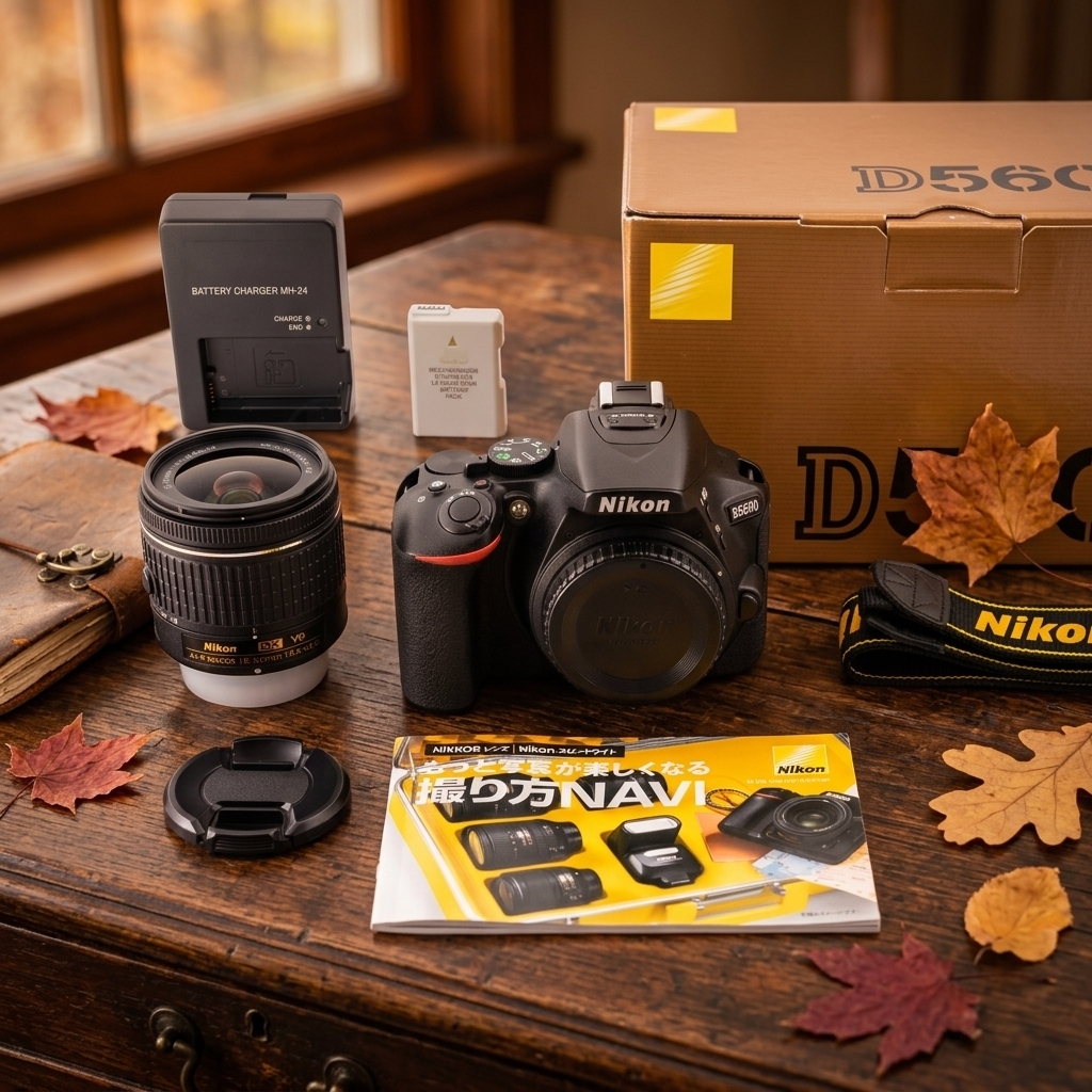 HFT Professional D5600 + <strong>18</strong>-<strong>55mm</strong> <strong>Lens</strong> Kit Box Full-frame CMOS Professional Camcorder with SD Card Wholesale