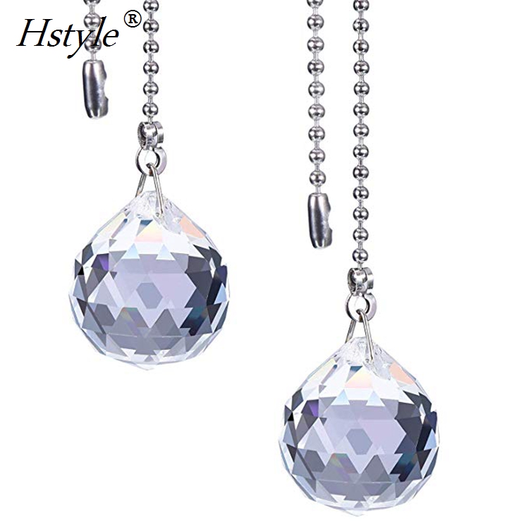 Прозрачный хрустальный удлинитель цепи с разъемом-для потолочного светильника цепь вентилятора Z010