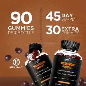OEM ODM Vegan Cordyceps Reishi leoni criniera Chaga miscela di funghi commestibili Gummies integratore cerebrale - Product Image 4