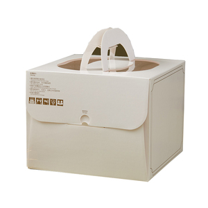 Venta caliente elegante caja de pastel con logotipo personalizado con ventana <span class=keywords><strong>para</strong></span> pasteles y embalaje de pastel en relieve impresión Sushi uso - Product Image 4