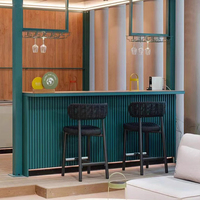 Ensemble de mobilier d'extérieur en aluminium avec chaise de bar en corde tressée, table de bar et chaise pour piscine, tabouret haut pour cour et jardin