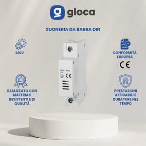 Campana de riel DIN Gloca de 240V 5W para paneles eléctricos - Product Image 2