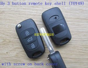 Chìa Khóa Xe sản xuất bán buôn xe phím 3 nút lật từ xa Vỏ chìa khóa trường hợp bìa cho Hyundai <span class=keywords><strong>i20</strong></span> i30 iX35 - Product Image 6