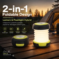 Lanterne de camping LED AA conforme à la directive européenne sur les batteries 2027, lampe torche pliable, étanche IP44, certifiée CE, commande par bouton-poussoir, 5000K