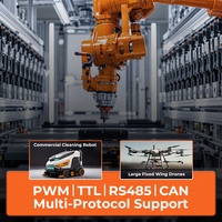 Moteur servo haute performance Kpower 150 kg 200 kg, RS485 12V, moteur sans balais, servo numérique pour bras de robot industriel de grande taille