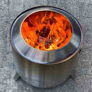 Stand Wood Burning Stove Smokeless Outdoor Camping Stainless Steel Round <b>Fire</b> Pit - Product Image 3
