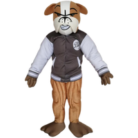 Nouveau Costume de Mascotte en Peluche Chien Brun Personnage de Dessin Animé de Noël Populaire pour Adultes avec Impression de Qualité