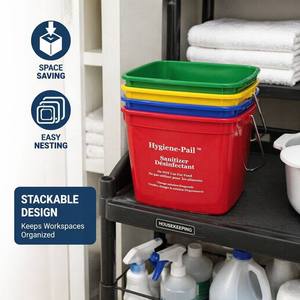 Multicolor <b>Mini</b> Commercial 2L Eco-Friendly PP Plastic Pail Stainless Steel Handle Detergent Sanitizing Bucket 2 <b>Scales</b> Custom - Product Image 6