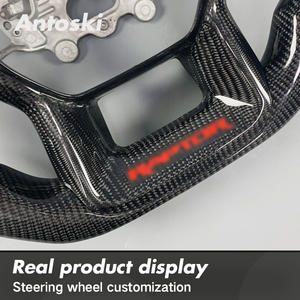 <span class=keywords><strong>พวงมาลัย</strong></span>หนังแท้สีดำคาร์บอนไฟเบอร์แบบสปอร์ตสไตล์ สำหรับฟอร์ด เรนเจอร์ แร็พเตอร์ ปี 2022 2023 2024 2025 อัพเกรดภายในรถยนต์ - Product Image 4