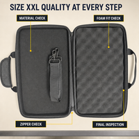 Étui pour contrôleur DJ XXL avec coque renforcée en EVA et rembourrage en mousse alvéolée pour le transport et la protection de grandes consoles de mixage