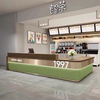 Restaurant de restauration rapide moderne centre commercial comptoir de surface solide de magasin de poulet frit sur mesure à vendre