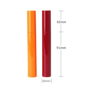 Luxus rote runde Kosmetik verpackung Slim Mascara Plastic Tube für Wimpern