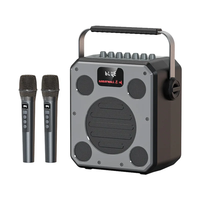 Haut-parleur de karaoké extérieur haute performance avec écran, deux micros sans fil, subwoofer portable de 6 pouces, système Android, USB/carte SD