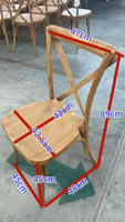 Chaise à dossier croisé en PP imitation bois avec assise rembourrée OK-PP8002 pour hôtels, mariages, événements et sièges commerciaux