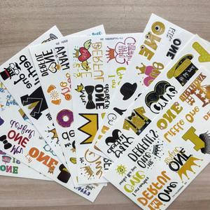 Nouveaux autocollants de tatouage temporaire imperméables et écologiques pour bébés, motifs colorés pour le 1er anniversaire, 8 feuilles, pour fêtes et art corporel - Product Image 5