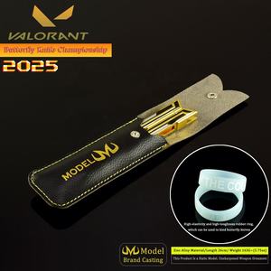 Cuchillo Mariposa Valorant 2025 Champions de 25CM, Aleación de Zinc, Mango Dorado/Negro, Decoración Coleccionable para Escritorio, Periférico de Esports, Accesorio de Cosplay - Product Image 3