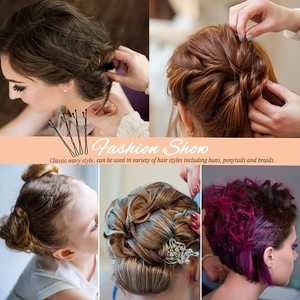 หมุดปักผมสีดำ120ชิ้นสำหรับผู้หญิงสัมผัสท้องฟ้าสำหรับงานแต่งงานเจ้าสาวร้านทำผม - Product Image 2