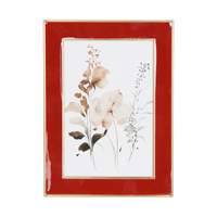 Cadre photo rectangulaire en métal rouge de luxe Design créatif décoration de la maison de haute qualité pour le salon de mariage