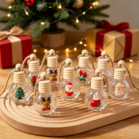 Bouteilles vides de 10 ml pour diffuseur de parfum à bâtonnets, en verre, à suspendre, pour voiture, Noël, désodorisant automobile, huiles essentielles