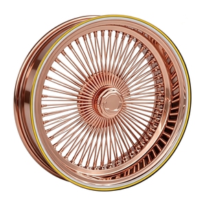 Nouvelles jantes Dayton style baril chromées argentées en alliage d'aluminium 25mm <span class=keywords><strong>ET</strong></span> 20mm <span class=keywords><strong>ET</strong></span> Flow Formed pour rétrofit/amélioration 28 pouces 5x127 - Product Image 4