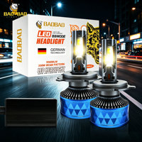 Ampoule de phare LED pour voiture 360W 70000LM 6000K haute luminosité 24V H4, ajustement universel personnalisé, H1 H7 H11 9005 9006 H13, étanche