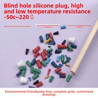 Bouchon en silicone à trous fins, bouchon pour trous aveugles, résistant aux hautes températures, aux acides et aux alcalis, pour masquage de galvanoplastie et d'anodisation, en caoutchouc pulvérisable