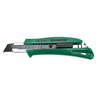 Couteau utilitaire en acier à haute teneur en carbone de 18 mm avec poignée ergonomique en TPE, lame à clip SK5, coupe-sûreté rétractable, compatible OEM, pour le bricolage