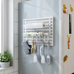 Бытовой Многофункциональный магнитный Кухонный органайзер, боковая полка холодильника, пластиковый держатель для обертывания, держатели и стеллажи для хранения специй