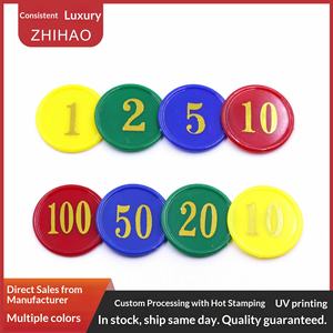 บัตรชิปวัสดุ PS ปั๊มลายทอง พิมพ์ UV แผนที่ดิจิทัล ตัวอย่างจากโรงงานโดยตรง บัตรสะสมแต้มแลกเปลี่ยนเงินตรา บัตรโทเค็น - Product Image 4