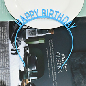 Happy Birthday Headband <b>Plastic</b> <b>Letter</b> Hair Accessory For Birthday Party Children And Adults 10 Pink Ones - Product Image 3
